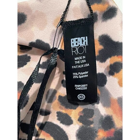 Beach Riot Women's Rocky Top Racerback Watercolor Leopard‎ XS Cream Extra Small - Picture 13 of 14